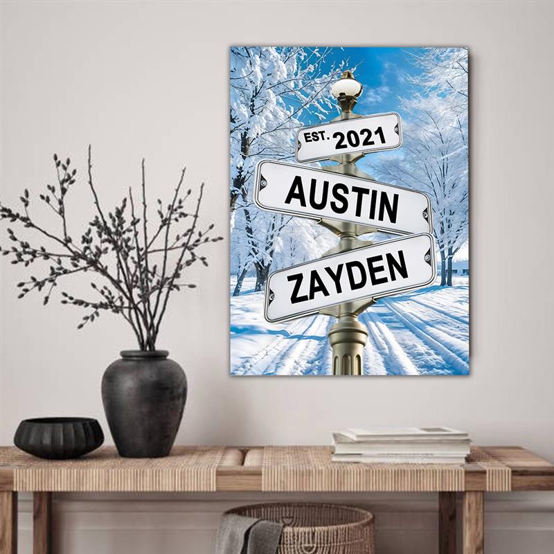 POC Couples Personalized Multi name Canvas