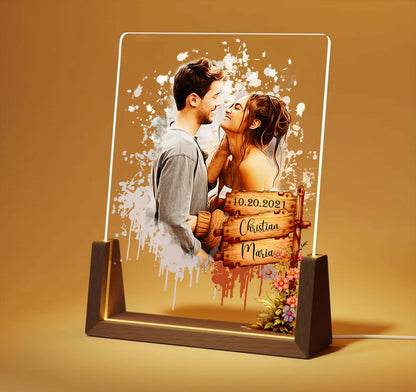 POC Couple Personalized Sign Board Acrylic Plaque