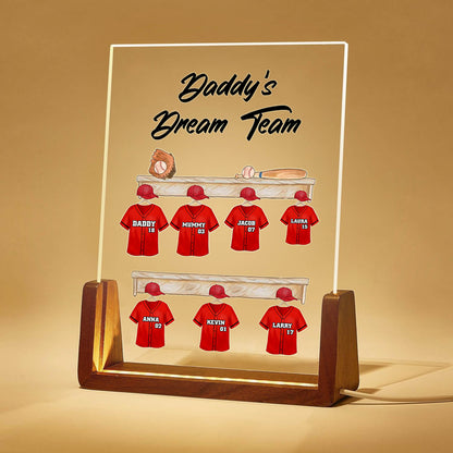 Personalize Dream Team LED Acrylic Plaque