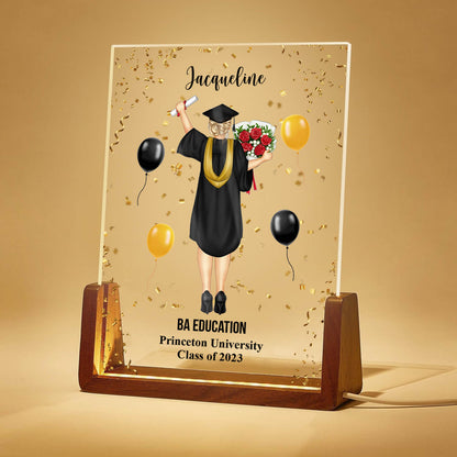 Personalize Degree Completion LED Acrylic Plaque