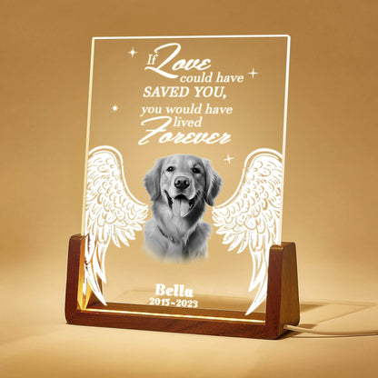 Personalize In Loving Memory Pet LED Light Acrylic Plaque