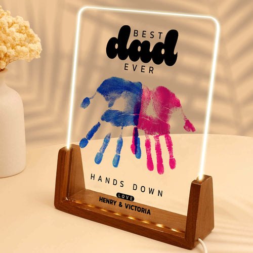 POC customized Best DAD ever handsdown acrylic plaque