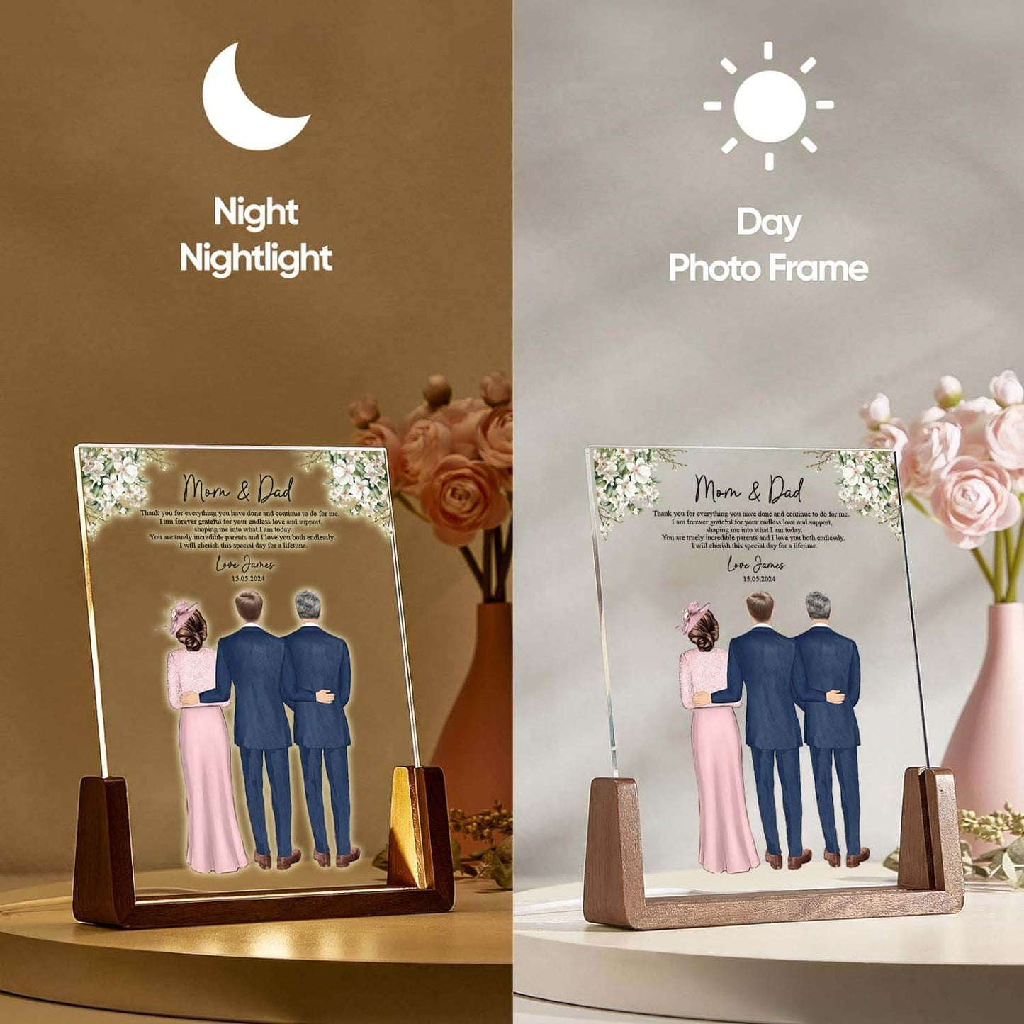 Personalize Wedding Gratitude LED Acrylic Plaque