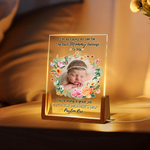 Personalize 1st Time Mom LED Acrylic Plaque