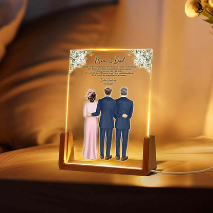 Personalize Wedding Gratitude LED Acrylic Plaque