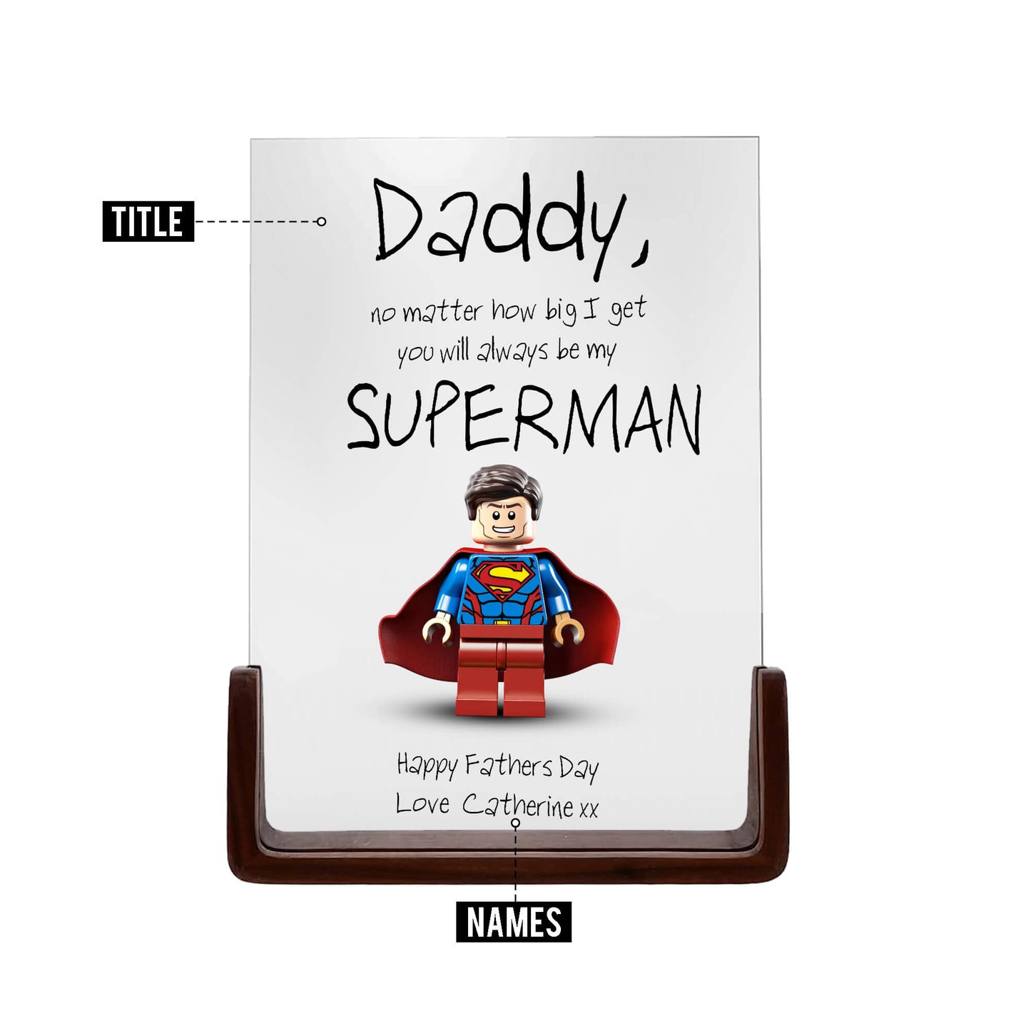 POC Personalised Superhero Acrylic Plaque