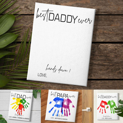 POC customized Best DAD ever handsdown canvas