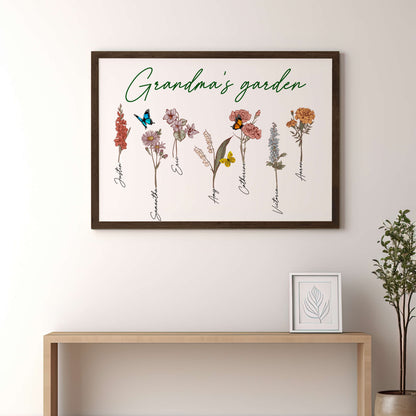 POC Personalised Birth flower Canvas