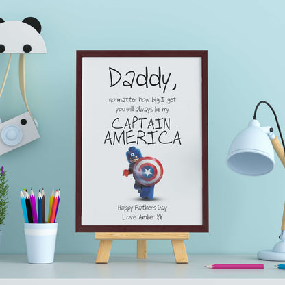 Personalize Superhero Daddy Canvas