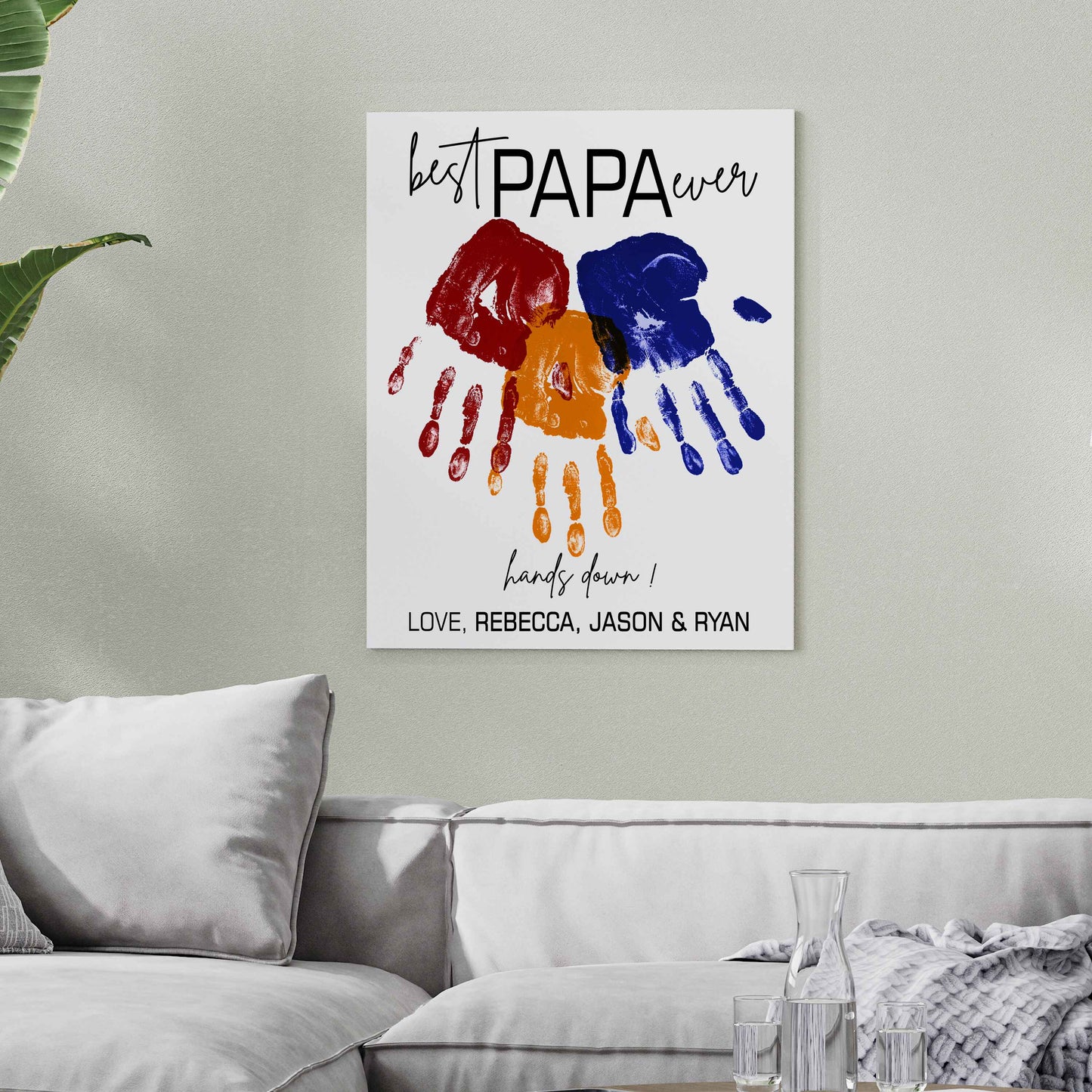 POC customized Best DAD ever handsdown canvas