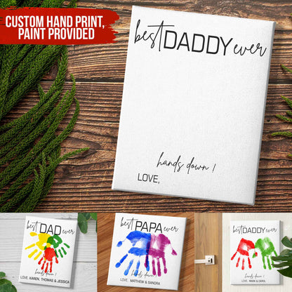 POC customized Best DAD ever handsdown canvas