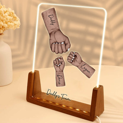 Personalize Fist Bump LED Light Acrylic Plaque