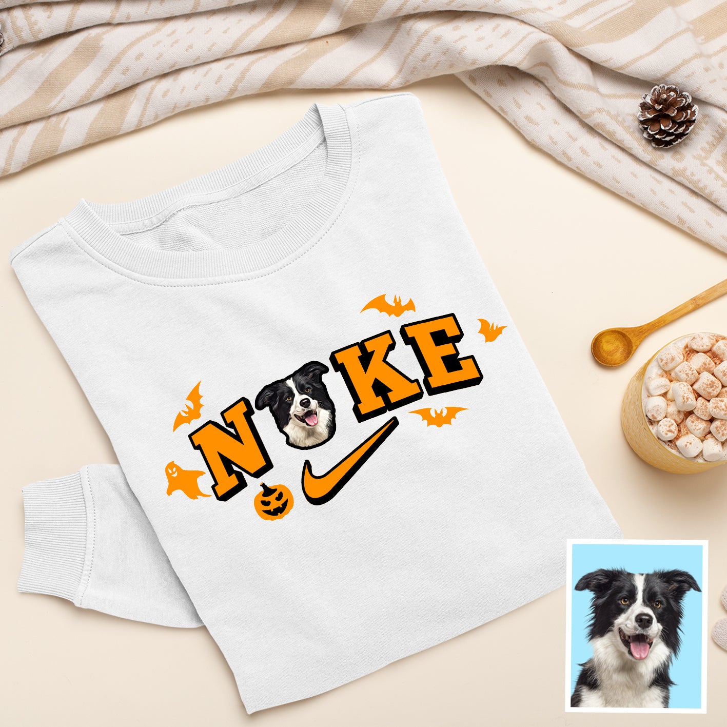 *LIMITED EDITION* Halloween SWOOSH/NKE Pet Face Tee/Sweatshirt