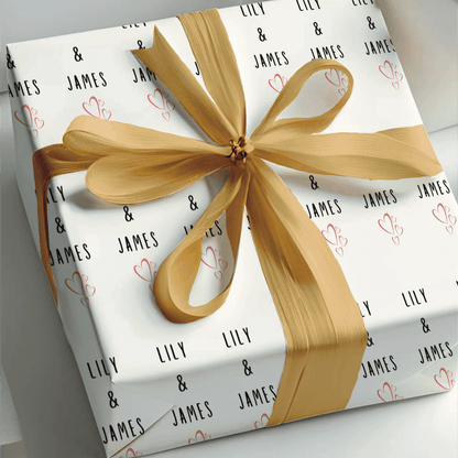 Wrap with love - Custom Gift Wrapping Paper Roll