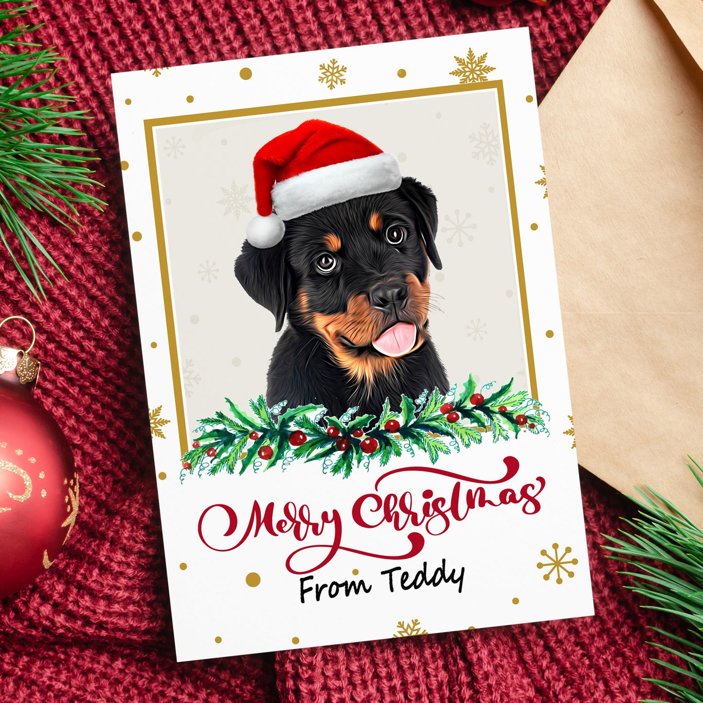 Personalised Pet Christmas Card