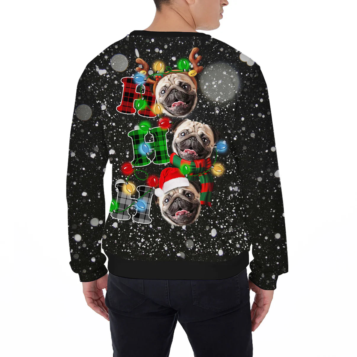 Custom Ugly Sweater - HO HO HO