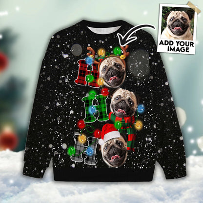 Custom Ugly Sweater - HO HO HO