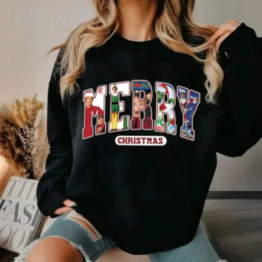 Personalized Christmas Movie Character Sweatshirt