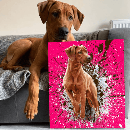 Personalized Pet Art - Splash Style