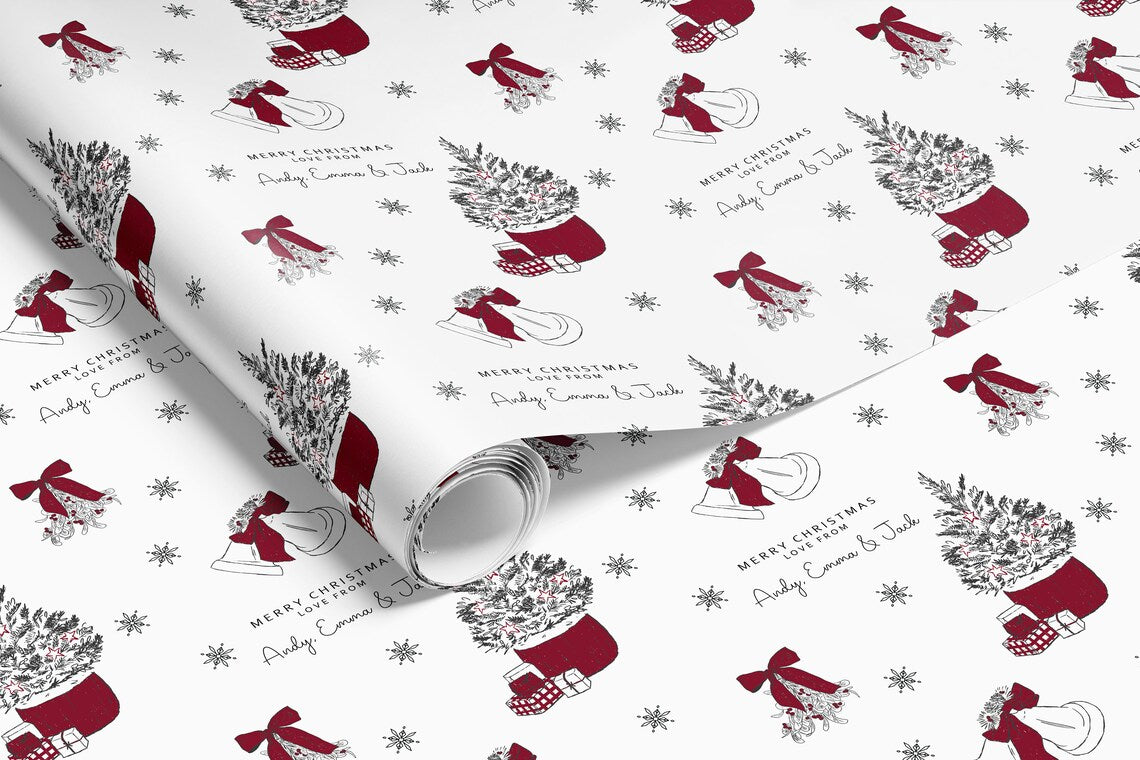 Wrap with love - Custom Gift Wrapping Paper Roll