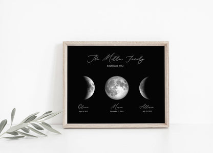 Personalised Moon Night Sky Canvas