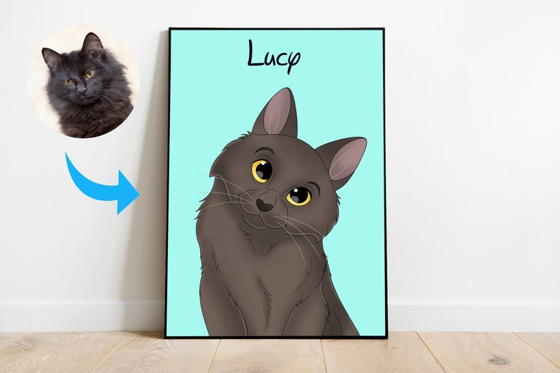 Custom Cartoon Style Pet Canvas