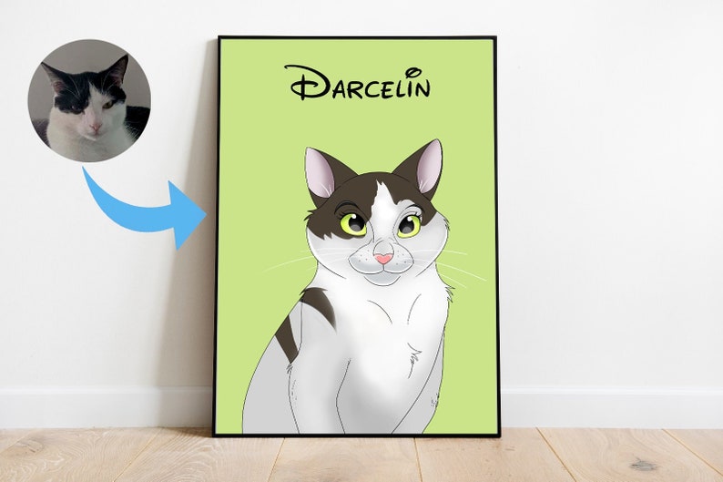 Custom Cartoon Style Pet Canvas