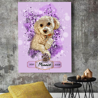 Pet Memorial Canvas With 'Scan & Play’ QR Code