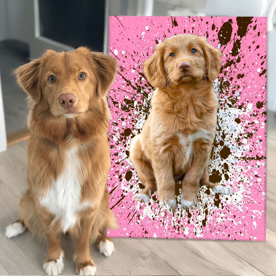 Personalized Pet Art - Splash Style