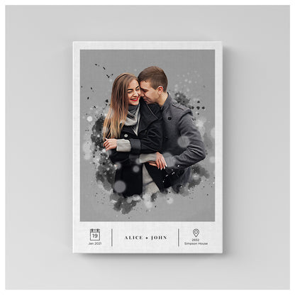 POC™ Couple Special Date & Place Canvas