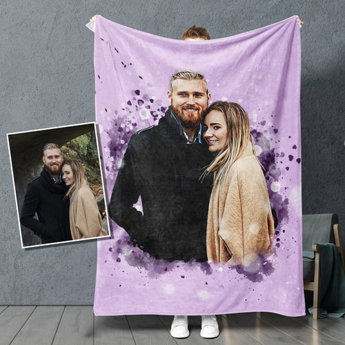 POC™ Personalized Couple Fleece Blanket