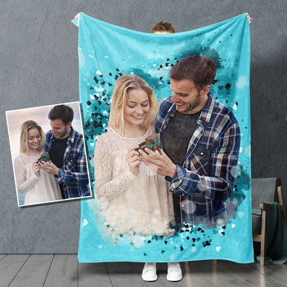 POC™ Personalized Couple Fleece Blanket