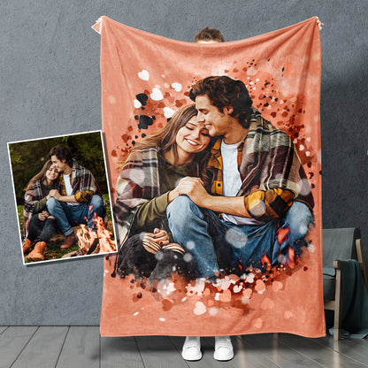 POC™ Personalized Couple Fleece Blanket