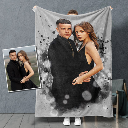 POC™ Personalized Couple Fleece Blanket