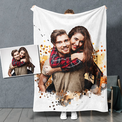 POC™ Personalized Couple Fleece Blanket