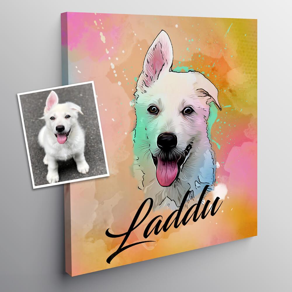 Aurora Portrait - Personalized Pet Art - Pet on Canvas