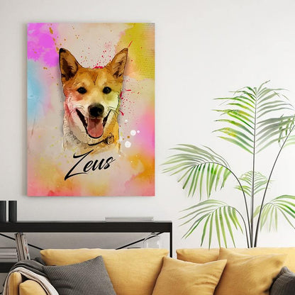 Aurora Portrait - Personalized Pet Art - Pet on Canvas