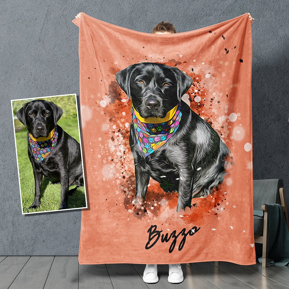 Custom pet blanket online cheap