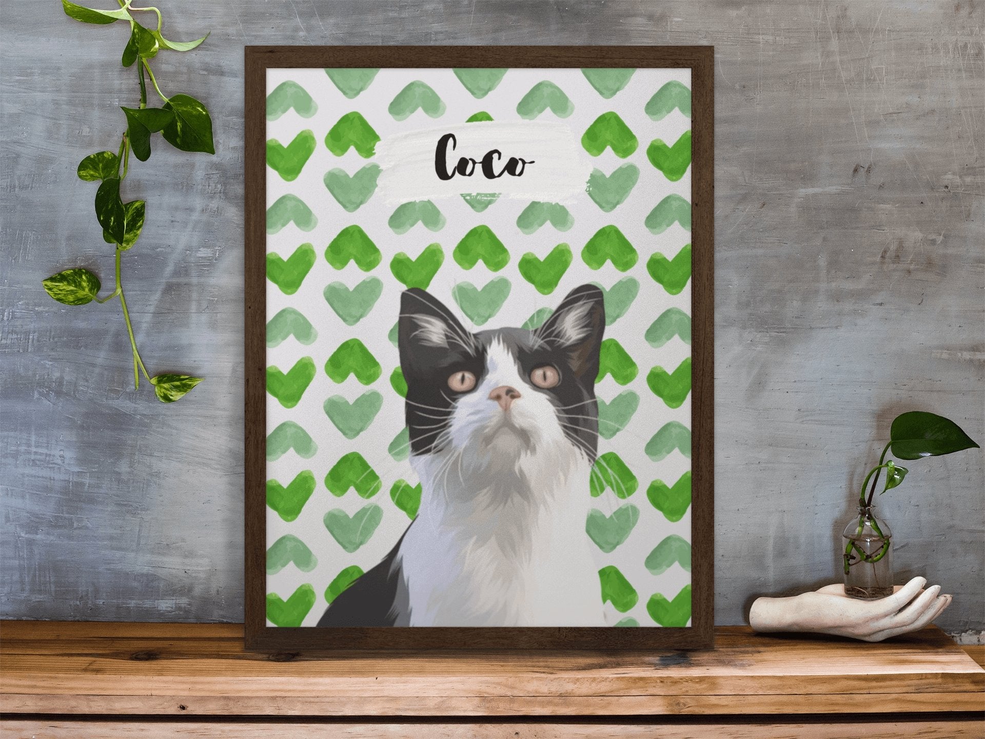 Illustrated Personalized Pet Portrait - Pet on Canvas