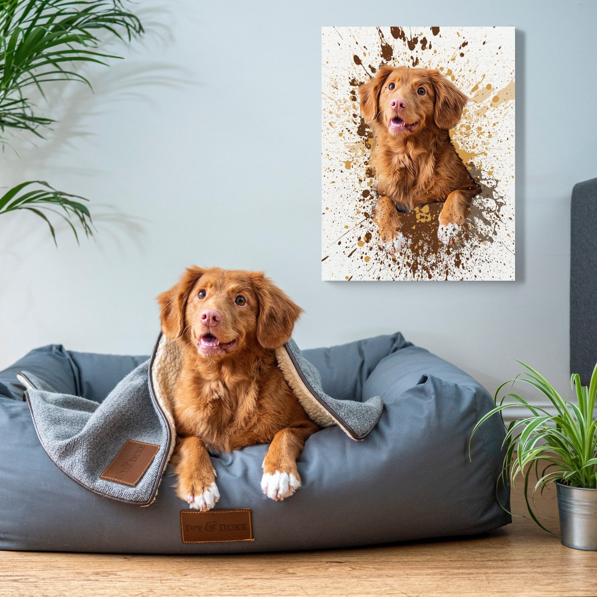 Personalized Pet Art - Canvas - Splash Style - Pet on Canvas