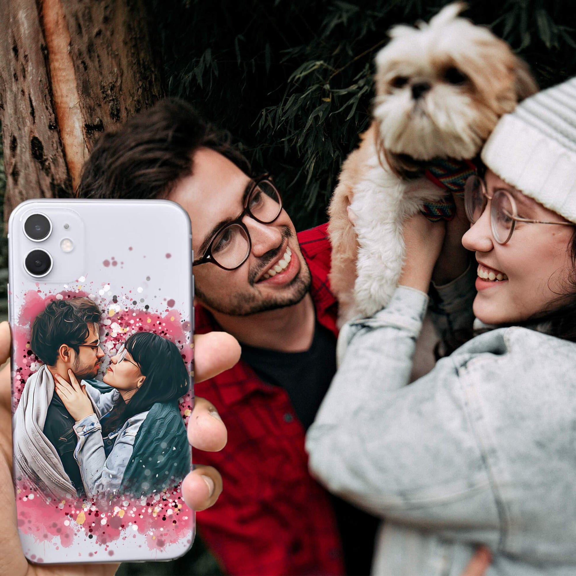 Phone Case - Personalized Family Art - Pet on Canvas