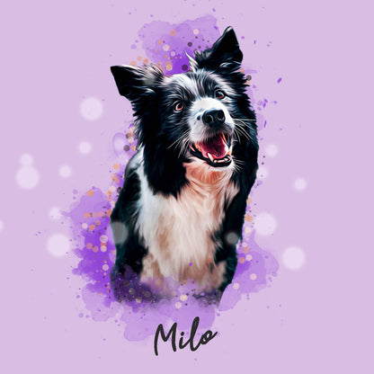 POC Digital File - Personalized Pet Portrait - Pet on Canvas