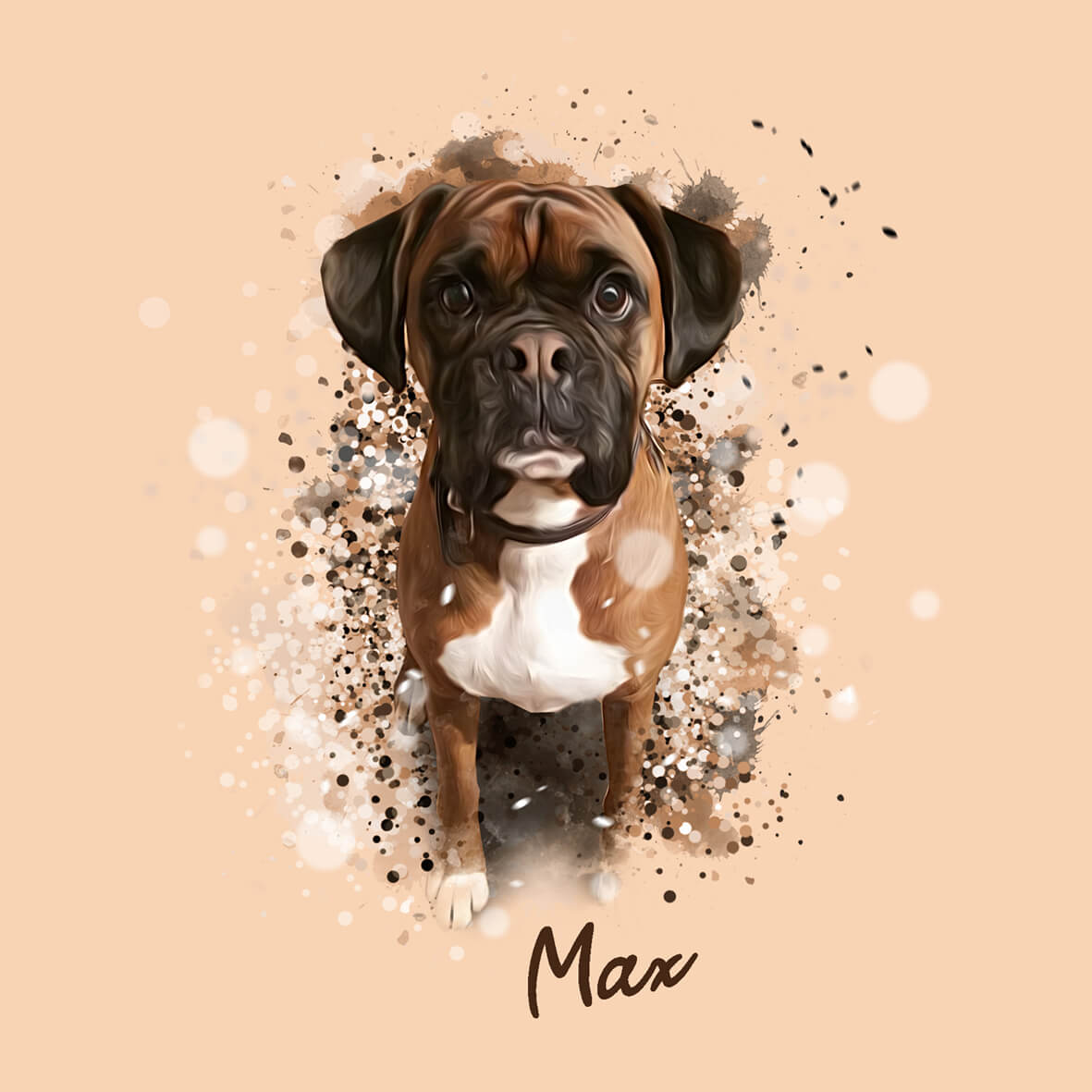 POC Digital File - Personalized Pet Portrait - Pet on Canvas