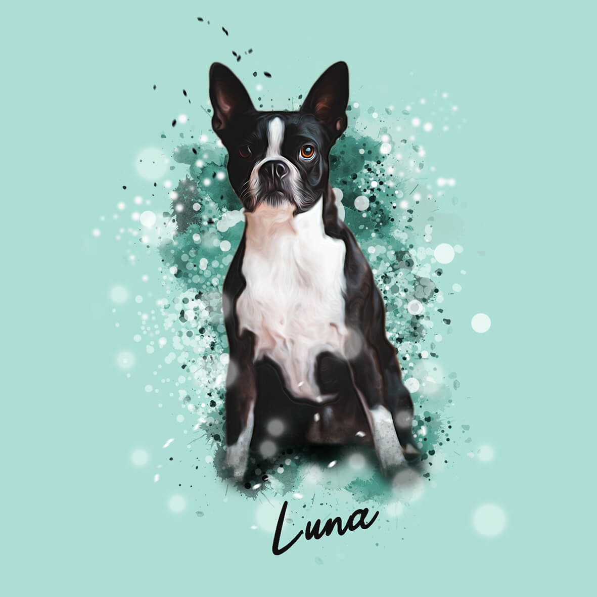 POC Digital File - Personalized Pet Portrait - Pet on Canvas